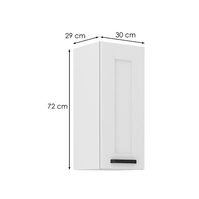 Kuchynská skrinka LUNA biely mat/biely  30g-72 1f