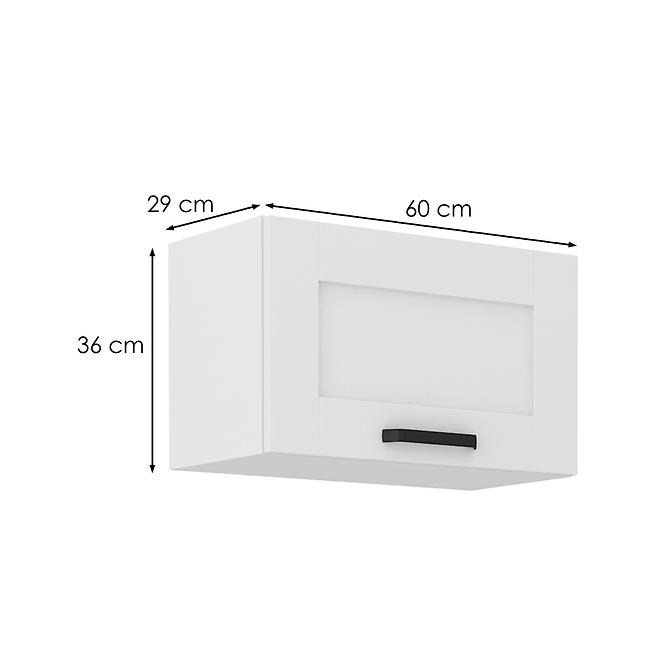 Kuchynská skrinka LUNA biely mat/biely  60gu-36 1f