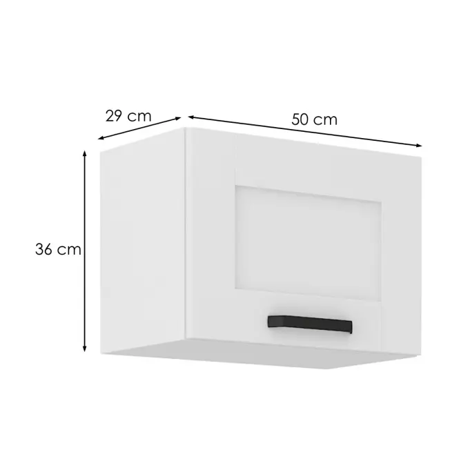 Kuchynská skrinka LUNA biely mat/biely  50gu-36 1f,2