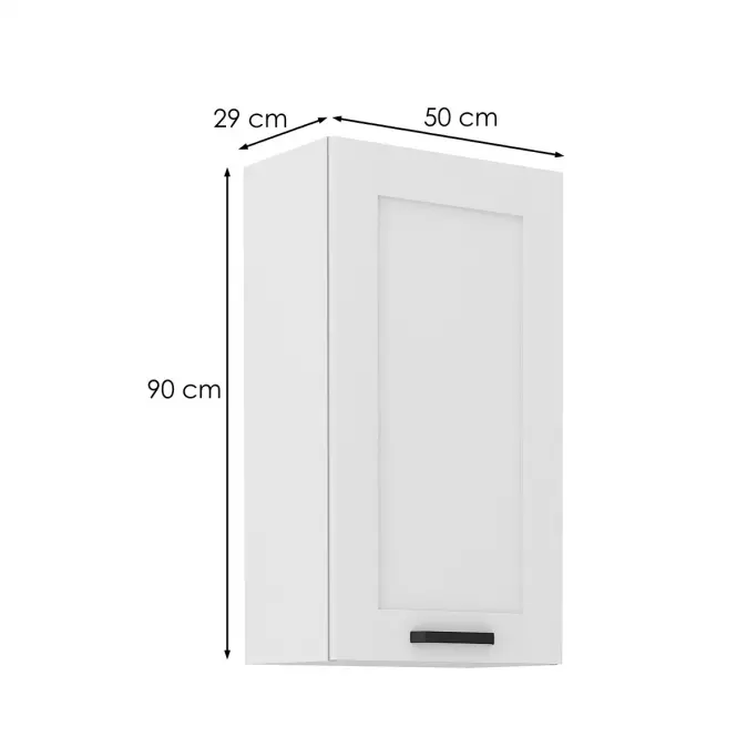 Kuchynská skrinka LUNA biely mat/biely  50g-90 1f,2