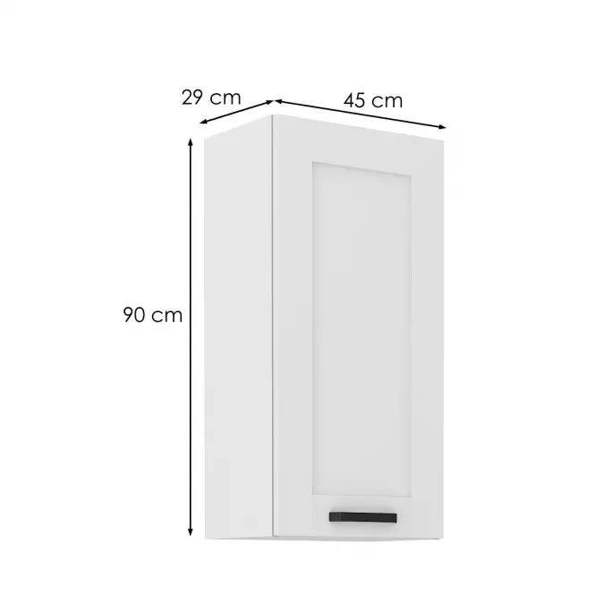 Kuchynská skrinka LUNA biely mat/biely  45g-90 1f,2