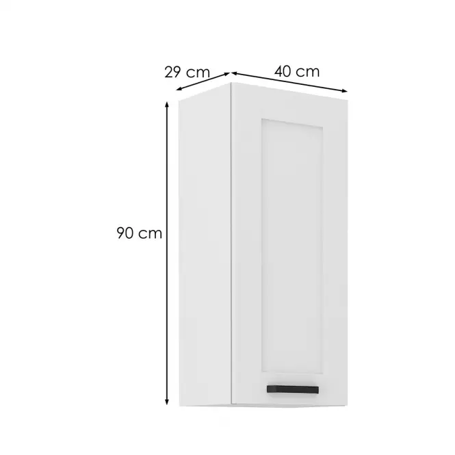 Kuchynská skrinka LUNA biely mat/biely  40g-90 1f,2