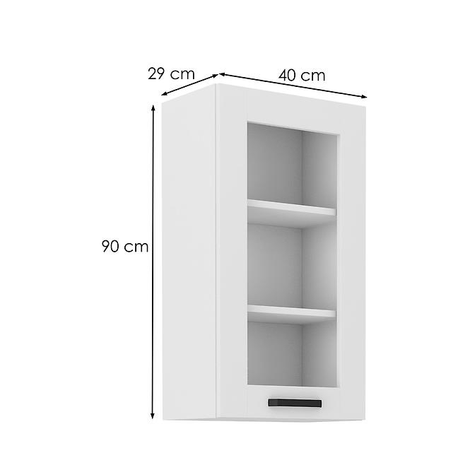 Kuchynská skrinka LUNA biely mat/biely  40gs-90 1f
