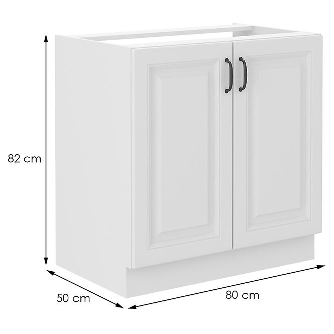 Kuchynská skrinka STILO biely mat/biely 80zl 2f bb