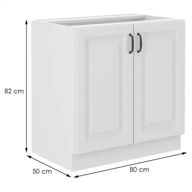 Kuchynská skrinka STILO biely mat/biely 80d 2f bb,2