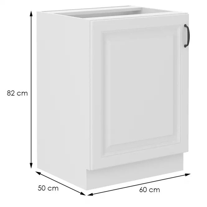Kuchynská skrinka STILO biely mat/biely 60d 1f bb,2