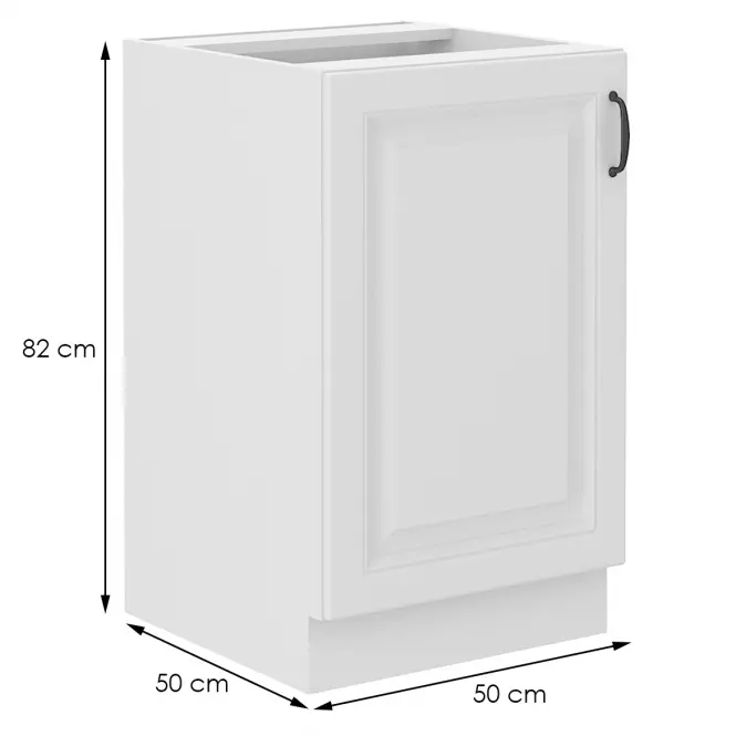 Kuchynská skrinka STILO biely mat/biely 50zl 1f bb,2