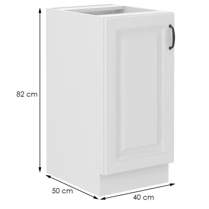 Kuchynská skrinka STILO biely mat/biely 40d 1f bb,2