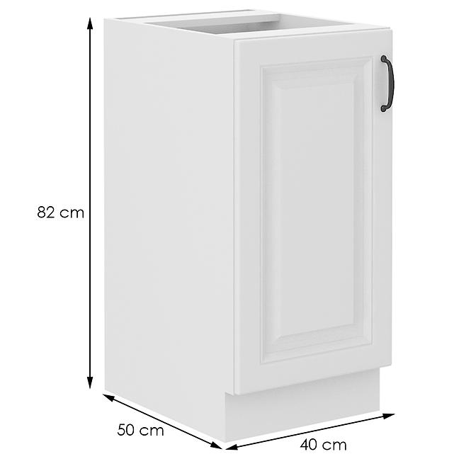 Kuchynská skrinka STILO biely mat/biely 40d 1f bb,2
