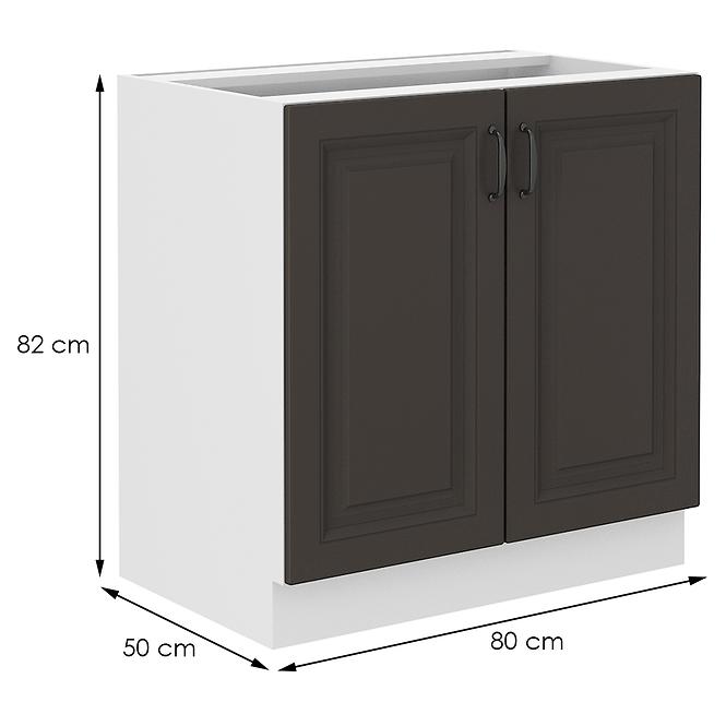 Kuchynská skrinka STILO grafit mat/biely 80d 2f bb