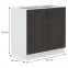 Kuchynská skrinka STILO grafit mat/biely 80d 2f bb,2