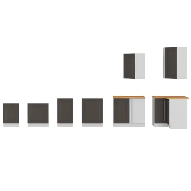 Kuchynská skrinka STILO grafit mat/biely 60d 1f bb,4