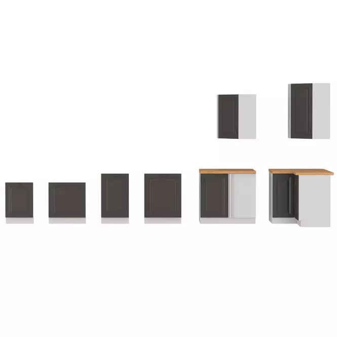 Kuchynská skrinka STILO grafit mat/biely 60dg bb,4