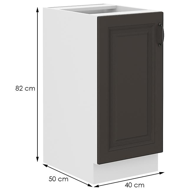 Kuchynská skrinka STILO grafit mat/biely 40d 1f bb,2