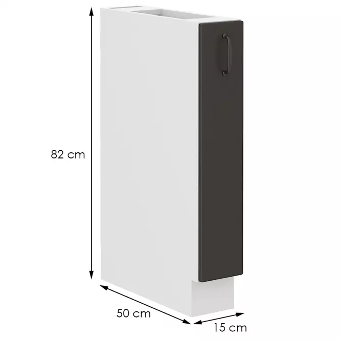 Kuchynská skrinka STILO grafit mat/biely 15d cargo bb