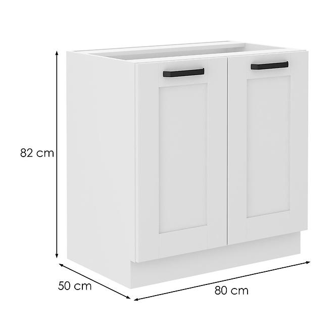 Kuchynská skrinka LUNA biely mat/biely 80d 2f bb