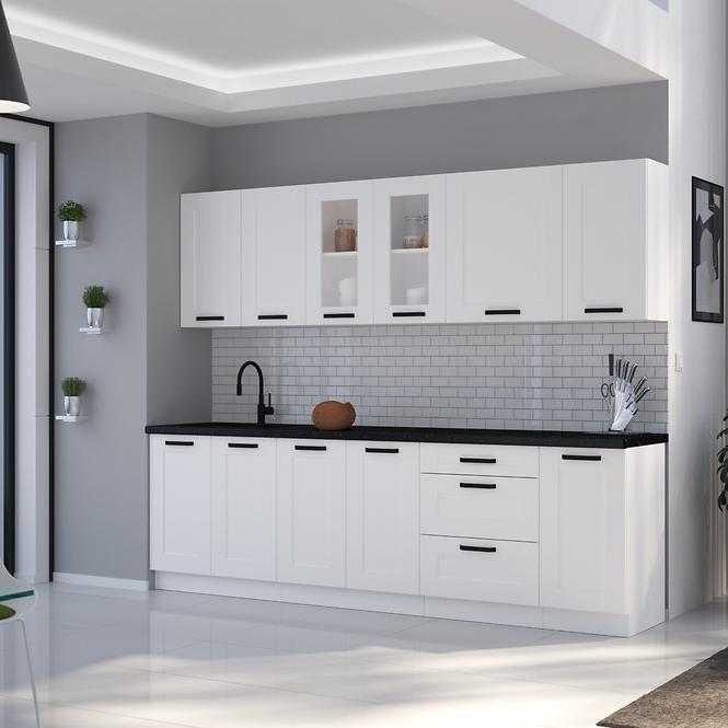 Kuchynská skrinka LUNA biely mat/biely  50zl 1f bb