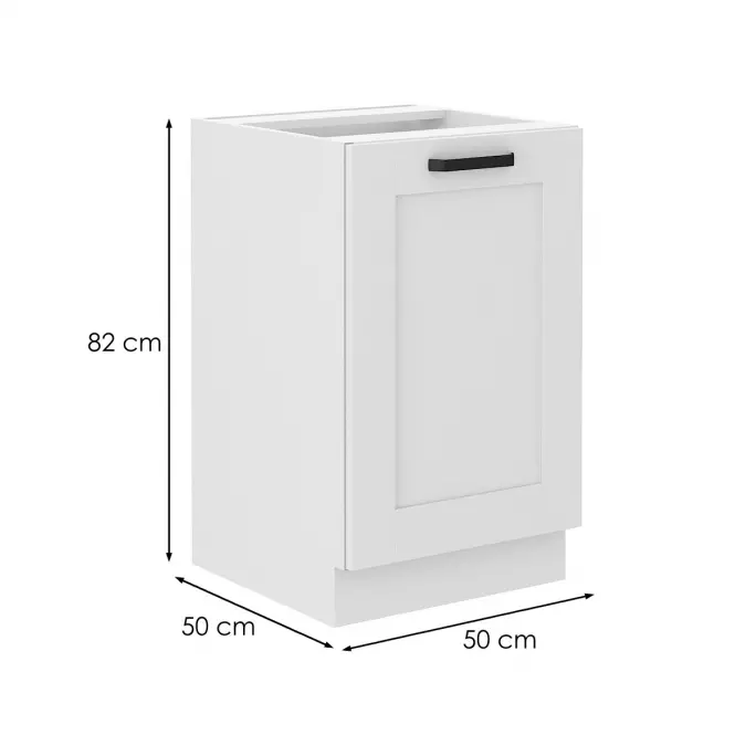 Kuchynská skrinka LUNA biely mat/biely  50zl 1f bb,2