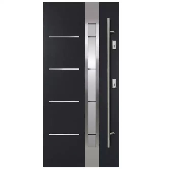 Dvere vchodové Luna S68 2ZA 90P antracit antaba 160
