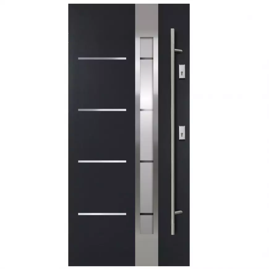 Dvere vchodové Luna S68 2ZA 90P antracit antaba 160