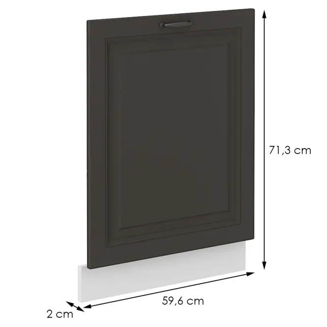 Dvierka na umývačku STILO grafit mat/biely Dvierka zm 713x596,2