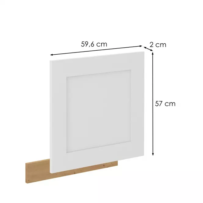 Dvierka na umývačku LUNA biely mat/artisan  Dvierka zm 570x596,2