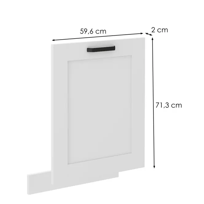 Dvierka na umývačku LUNA biely mat/biely  Dvierka zm 713x596,2