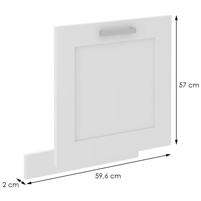 Dvierka na umývačku LUNA biely mat/biely  Dvierka zm 570x596,2