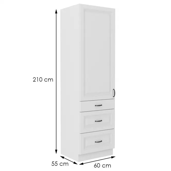 Kuchynská skrinka STILO biela mat/biela 60dks-210 3s 1f,2