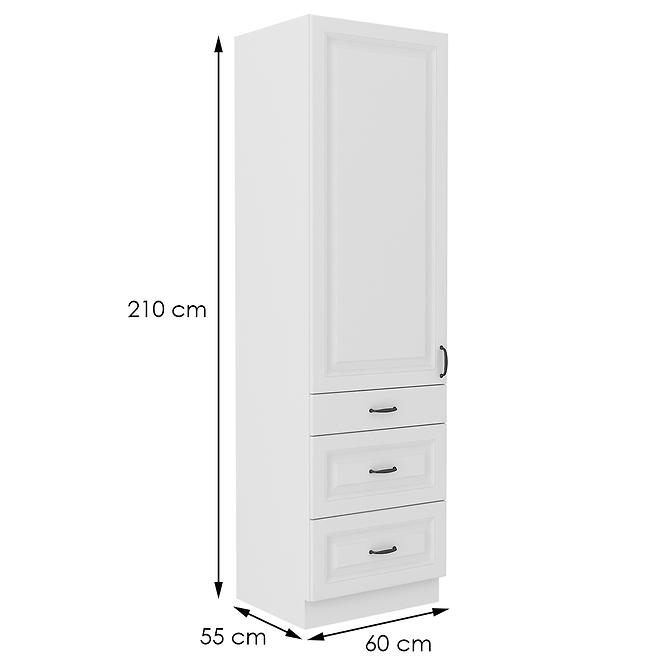Kuchynská skrinka STILO biela mat/biela 60dks-210 3s 1f,2