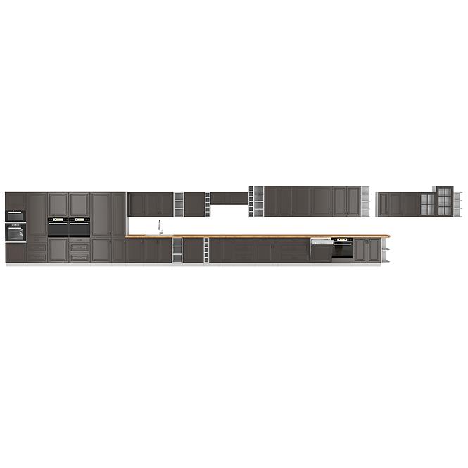 Kuchynská skrinka STILO grafit mat/biela 60dks-210 3s 1f