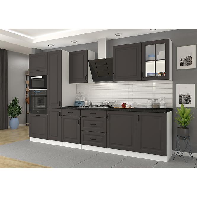 Kuchynská skrinka STILO grafit mat/biela 60dks-210 3s 1f