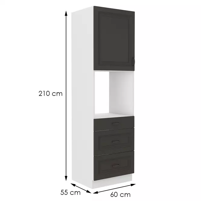 Kuchynská skrinka STILO grafit mat/biela 60dps-210 3s 1f