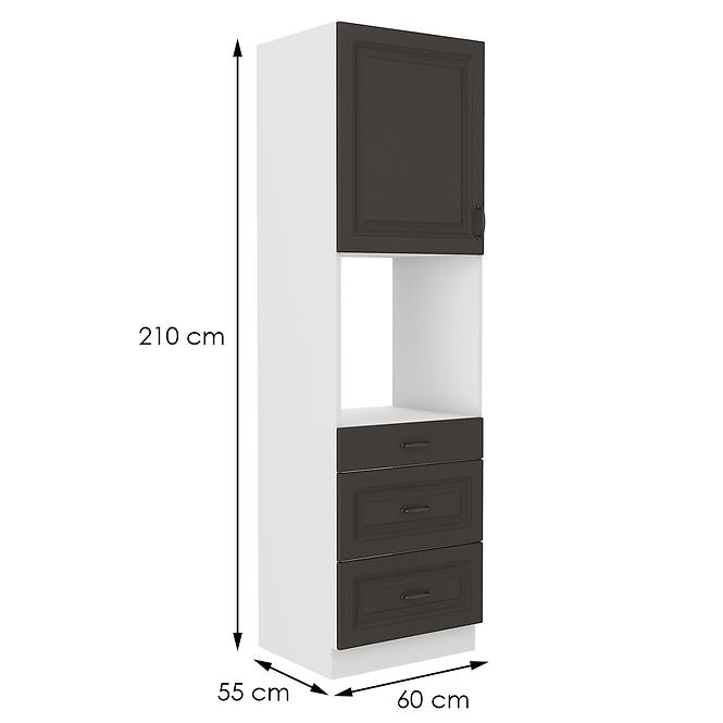 Kuchynská skrinka STILO grafit mat/biela 60dps-210 3s 1f