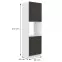Kuchynská skrinka STILO grafit mat/biela 60dp-210 2f,2