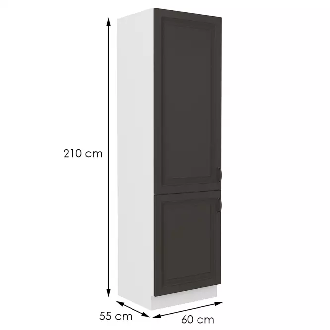Kuchynská skrinka STILO grafit mat/biela 60lo-210 2f