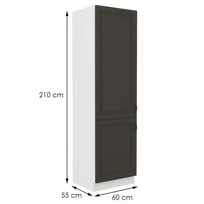 Kuchynská skrinka STILO grafit mat/biela 60lo-210 2f,2