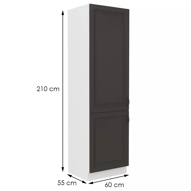 Kuchynská skrinka STILO grafit mat/biela 60dk-210 2f