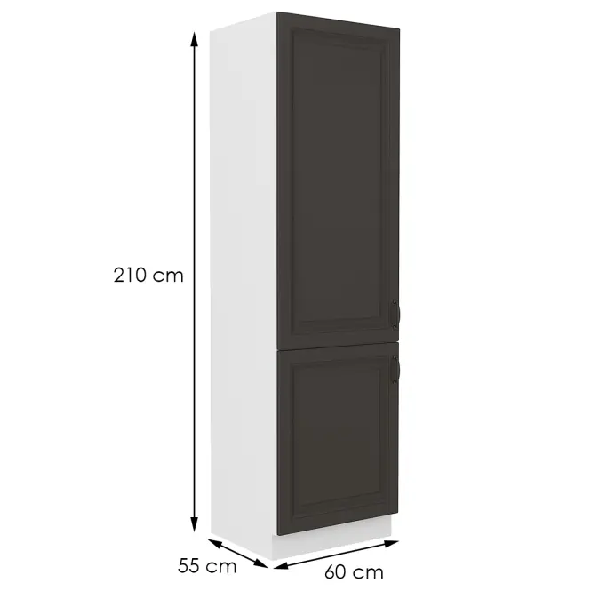 Kuchynská skrinka STILO grafit mat/biela 60dk-210 2f,2