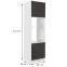 Kuchynská skrinka STILO grafit mat/biela 60dmp-210 2f,2
