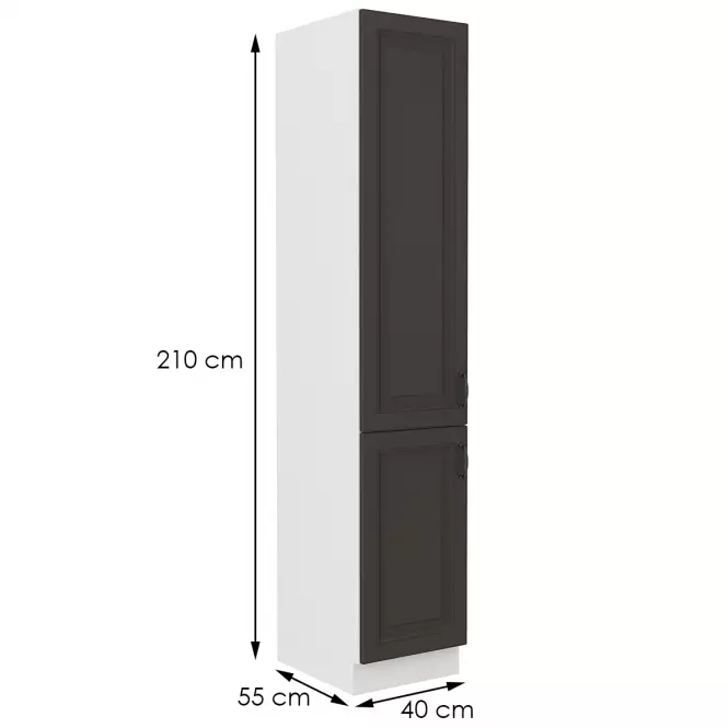 Kuchynská skrinka STILO grafit mat/biela 40dk-210 2f