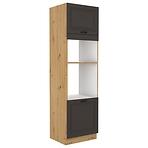 Kuchynská skrinka STILO grafit mat/artisan 60dmp-210 2f