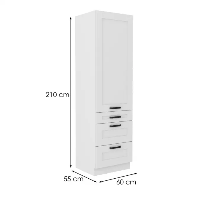 Kuchynská skrinka LUNA biela mat/biela 60dks-210 3s 1f