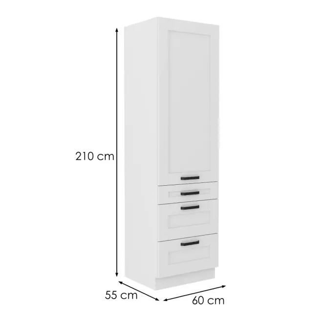 Kuchynská skrinka LUNA biela mat/biela 60dks-210 3s 1f,2