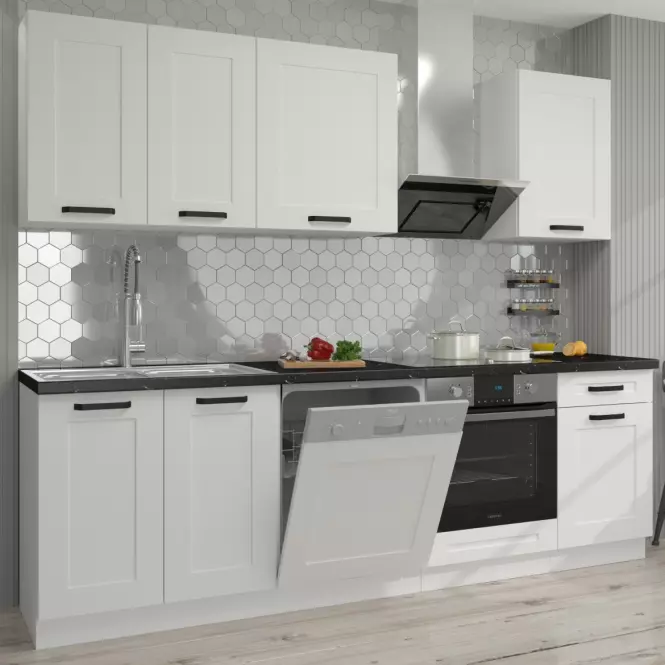 Kuchynská skrinka LUNA biela mat/biela 60dk-210 2f