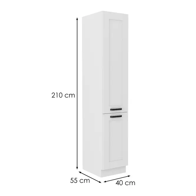 Kuchynská skrinka LUNA biela mat/biela 40dk-210 2f,2