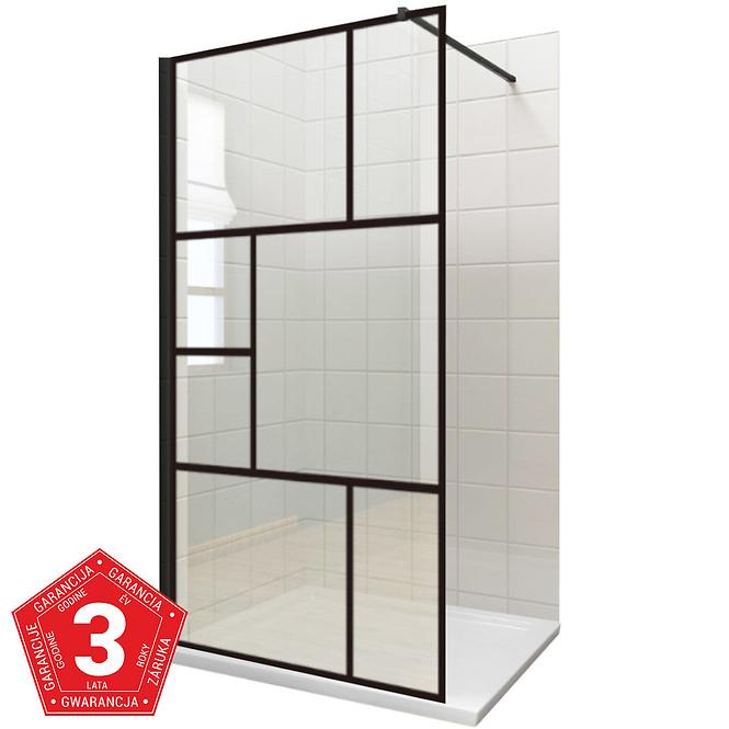 Sprchová Stena WALK-IN NOTTE 90X195 čierna