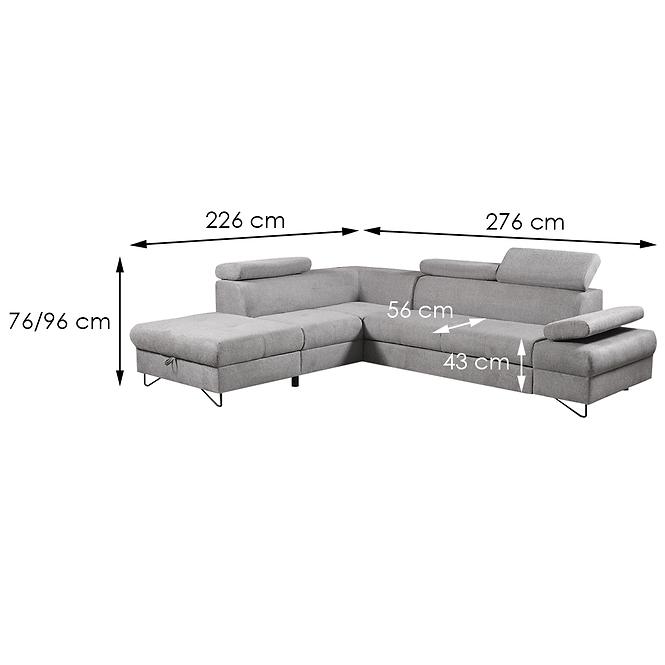 Rohová sedacia súprava Flavo L Loft 21,7