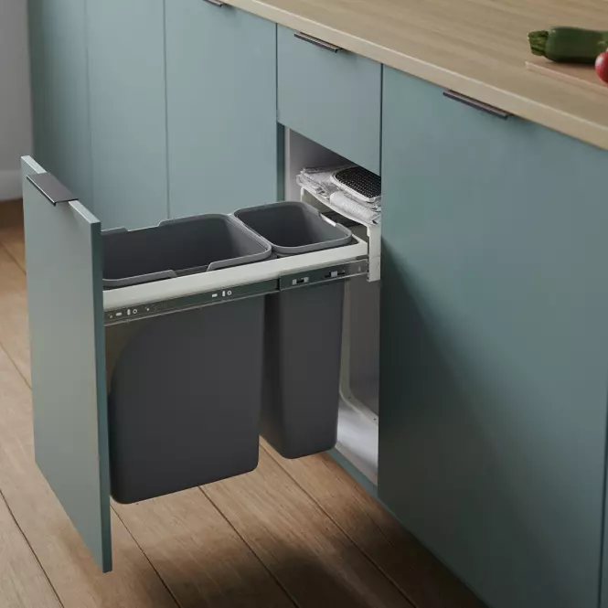 Veko na odpadkový kôš (MKT) 7L/9L plast  sivý TE22.6799