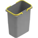Odpadkový kôš (MKT) plast sivý/žltý TE22.1